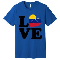 Venezuela Proud Venezuela Flag Love Heart Gift Premium T-Shirt