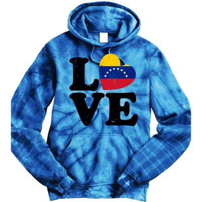 Venezuela Proud Venezuela Flag Love Heart Gift Tie Dye Hoodie