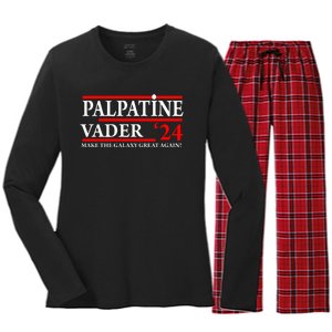 Vote Palpatine Vader In 2024 Women's Long Sleeve Flannel Pajama Set 