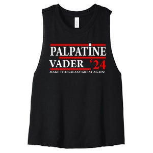 Vote Palpatine Vader In 2024 Women's Racerback Cropped Tank