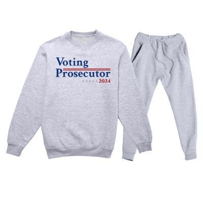 Voting Prosecutor Vote For Kamala Harris 2024 Premium Crewneck Sweatsuit Set