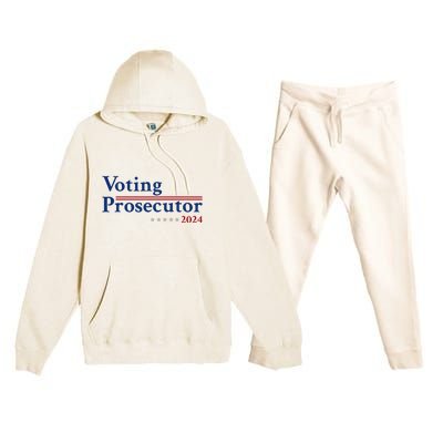 Voting Prosecutor Vote For Kamala Harris 2024 Premium Hooded Sweatsuit Set