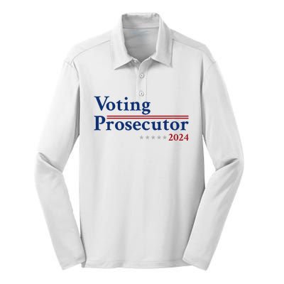 Voting Prosecutor Vote For Kamala Harris 2024 Silk Touch Performance Long Sleeve Polo