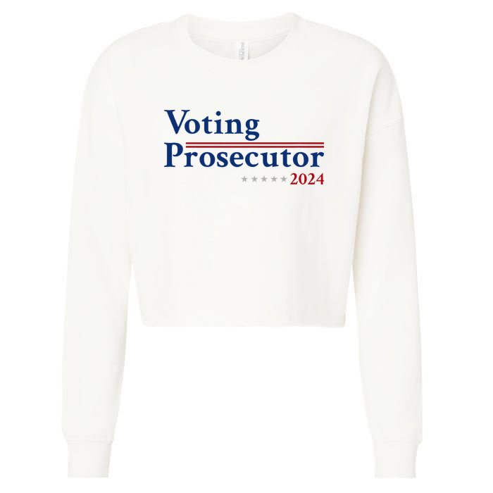 Voting Prosecutor Vote For Kamala Harris 2024 Cropped Pullover Crew