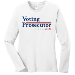 Voting Prosecutor Vote For Kamala Harris 2024 Ladies Long Sleeve Shirt