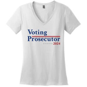 Voting Prosecutor Vote For Kamala Harris 2024 Women's V-Neck T-Shirt