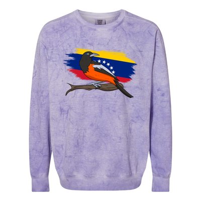 Venezuela Proud Venezuelan Flag Hispanic Colorful Bird Cool Gift Colorblast Crewneck Sweatshirt