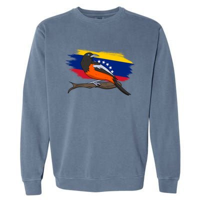 Venezuela Proud Venezuelan Flag Hispanic Colorful Bird Cool Gift Garment-Dyed Sweatshirt