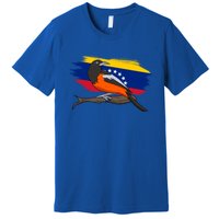 Venezuela Proud Venezuelan Flag Hispanic Colorful Bird Cool Gift Premium T-Shirt