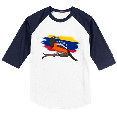 Venezuela Proud Venezuelan Flag Hispanic Colorful Bird Cool Gift Baseball Sleeve Shirt