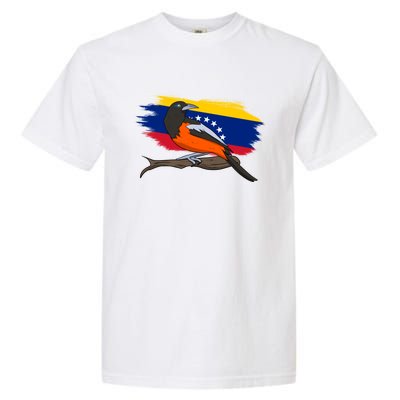 Venezuela Proud Venezuelan Flag Hispanic Colorful Bird Cool Gift Garment-Dyed Heavyweight T-Shirt