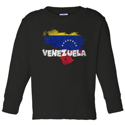 Venezuela Pride Venezuelan Flag Caracas Gift Venezuela Toddler Long Sleeve Shirt