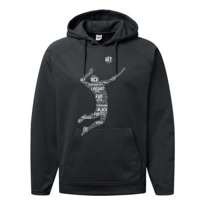 Volleyball Player Performance Fleece Hoodie