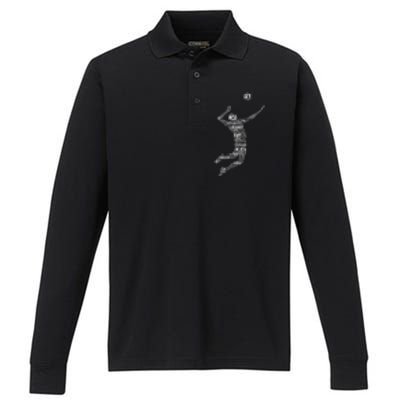 Volleyball Player Performance Long Sleeve Polo