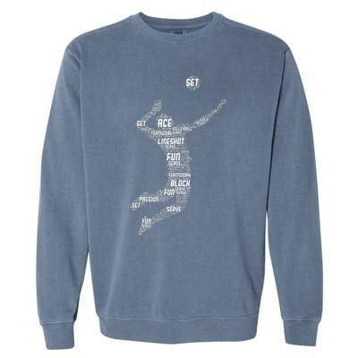 Volleyball Player Garment-Dyed Sweatshirt