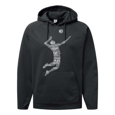 Volleyball Player Performance Fleece Hoodie