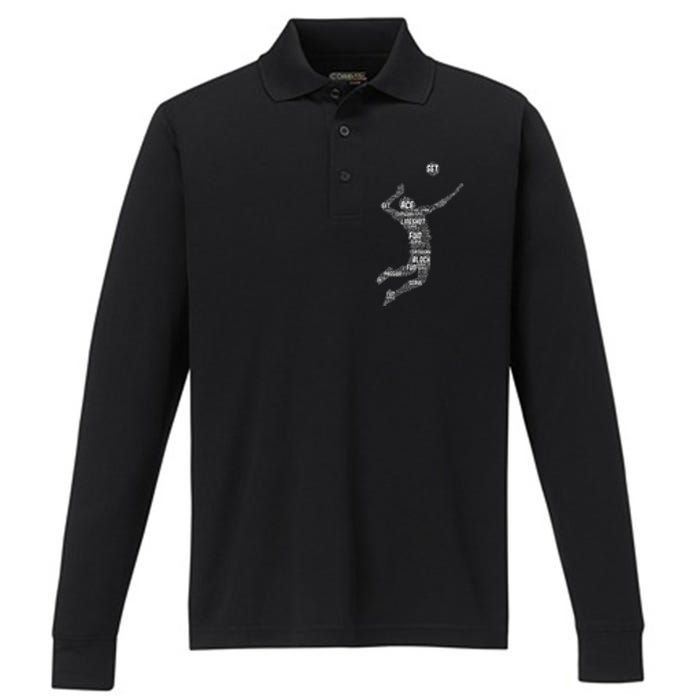 Volleyball Player Performance Long Sleeve Polo