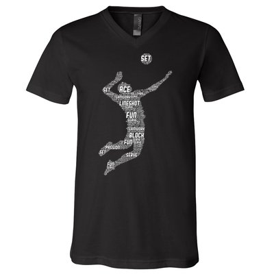 Volleyball Player V-Neck T-Shirt