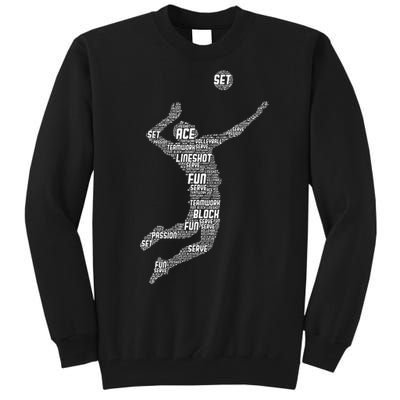 Volleyball Player Tall Sweatshirt