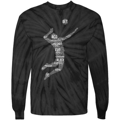 Volleyball Player Tie-Dye Long Sleeve Shirt