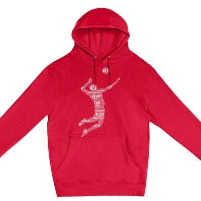 Volleyball Player Premium Pullover Hoodie