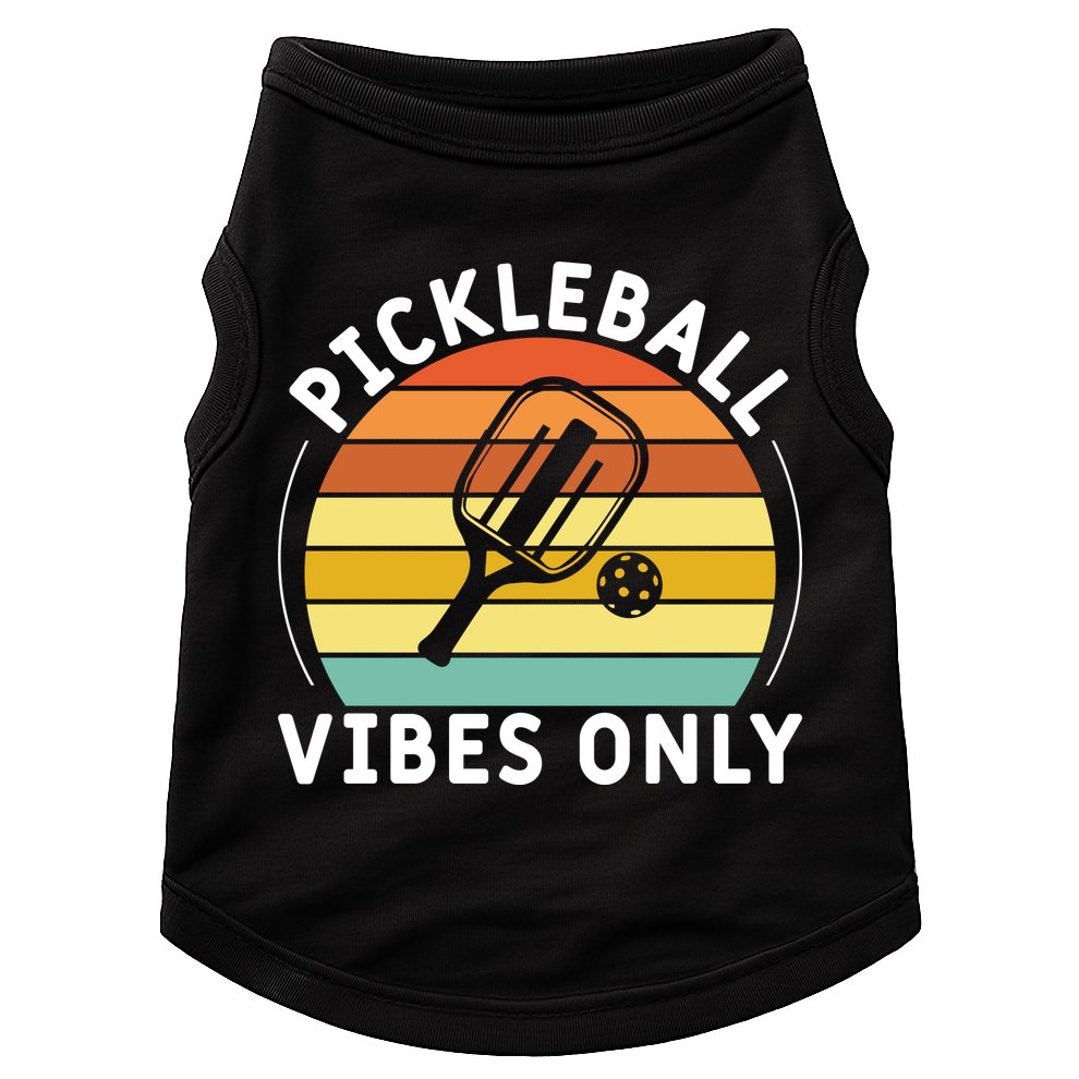 Vintage Pickleball Vibes Only Gift Pickleball Paddles Doggie Tank