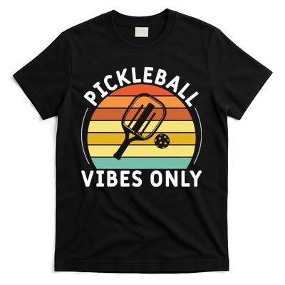Vintage Pickleball Vibes Only Gift Pickleball Paddles T-Shirt