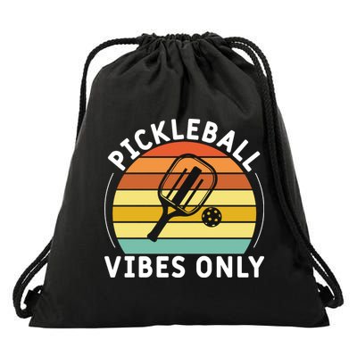 Vintage Pickleball Vibes Only Gift Pickleball Paddles Drawstring Bag