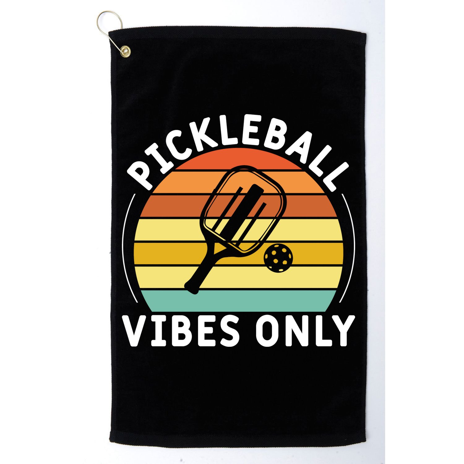 Vintage Pickleball Vibes Only Gift Pickleball Paddles Golf Towel