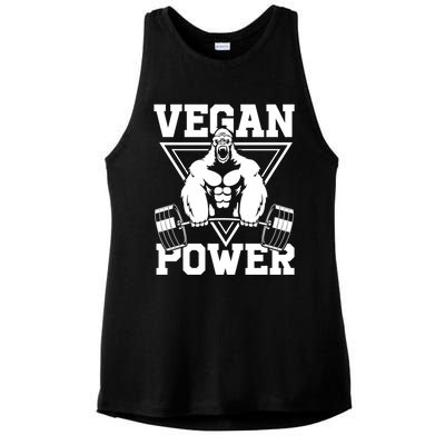 Vegan Power Workout Muscle Gorilla Bodybuilding Ladies PosiCharge Tri-Blend Wicking Tank