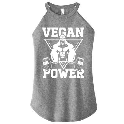 Vegan Power Workout Muscle Gorilla Bodybuilding Women's Perfect Tri Rocker Tank