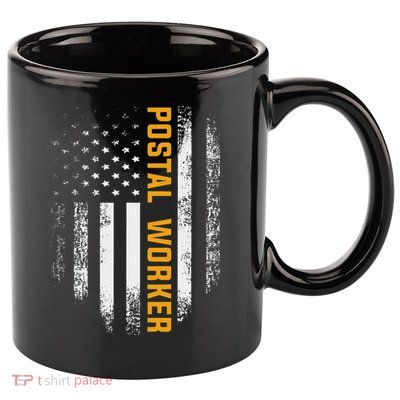 Vintage Postal Worker American Flag Us Postal Service Gift 11oz C Handle Ceramic Mug