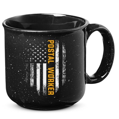 Vintage Postal Worker American Flag Us Postal Service Gift 15oz Campfire Ceramic Mug