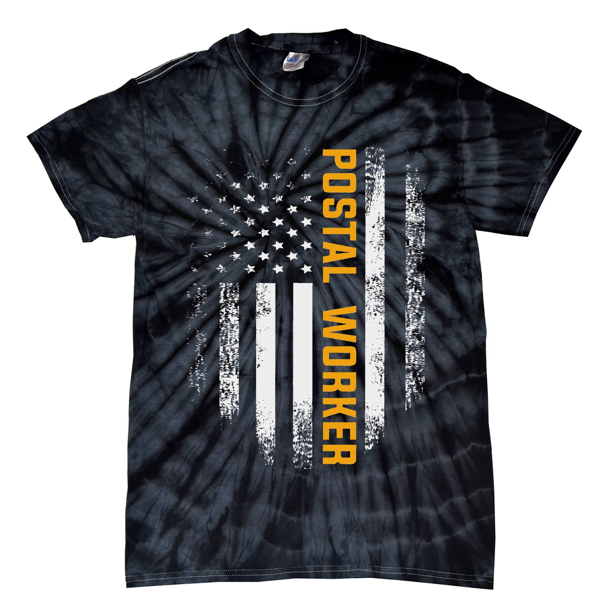 Vintage Postal Worker American Flag Us Postal Service Gift Tie-Dye T-Shirt