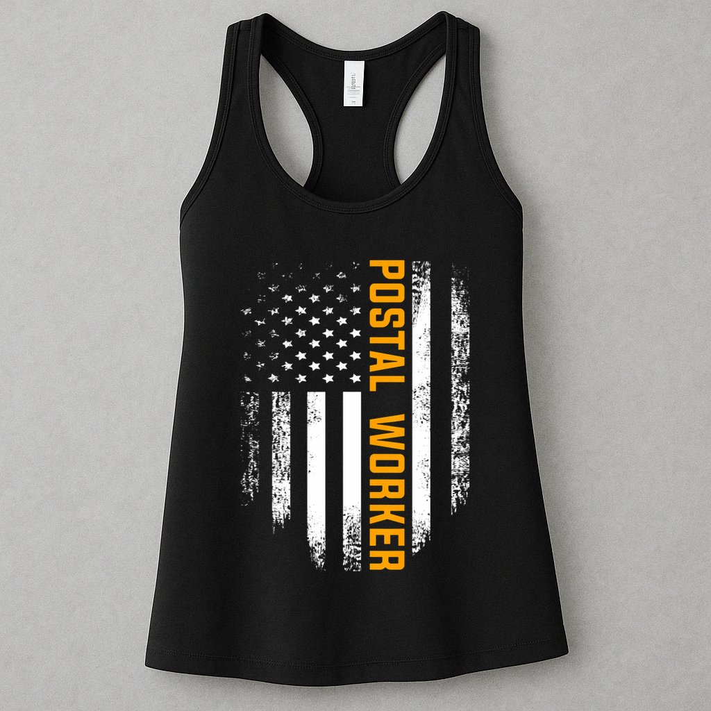 Vintage Postal Worker American Flag Us Postal Service Gift Womens Tank Top