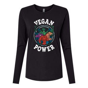 Vegan Power Workout Vegetable Vegan Day Vegetarian Gift Womens Cotton Relaxed Long Sleeve T-Shirt