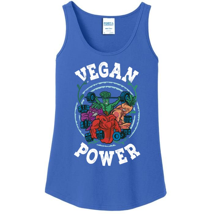 Vegan Power Workout Vegetable Vegan Day Vegetarian Gift Ladies Essential Tank