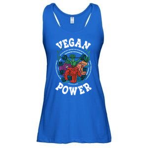 Vegan Power Workout Vegetable Vegan Day Vegetarian Gift Ladies Essential Flowy Tank