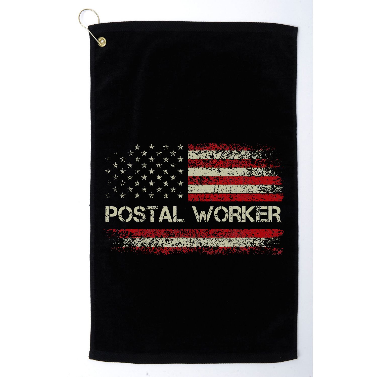 Vintage Postal Worker American Flag Us Postal Service Golf Towel
