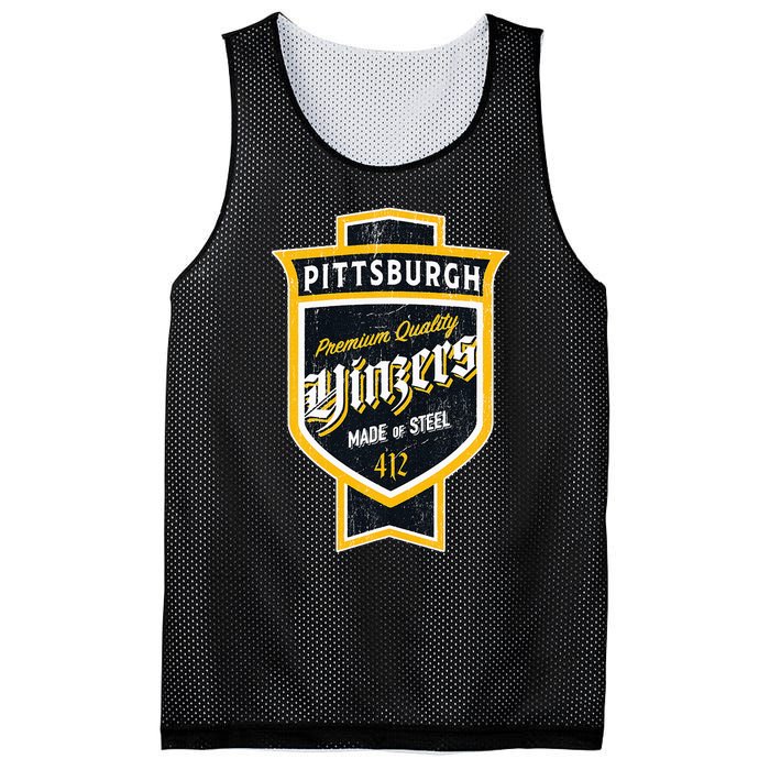 Vintage Pittsburgh Yinzer Beer Label Yinzer Pride Mesh Reversible Basketball Jersey Tank