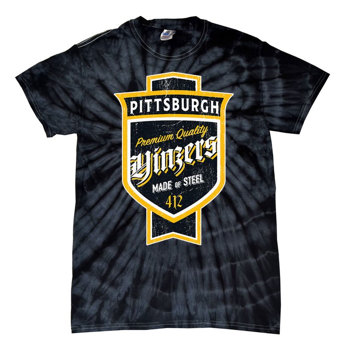 Vintage Pittsburgh Yinzer Beer Label Yinzer Pride Tie-Dye T-Shirt