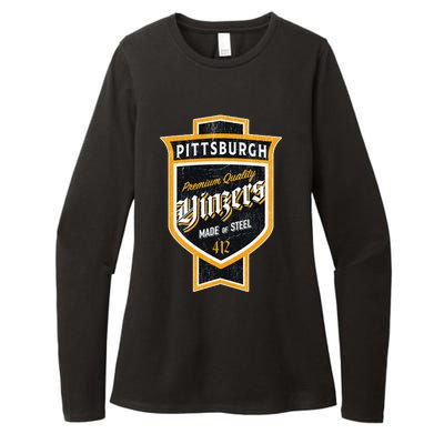 Vintage Pittsburgh Yinzer Beer Label Yinzer Pride Womens CVC Long Sleeve Shirt