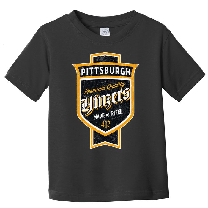 Vintage Pittsburgh Yinzer Beer Label Yinzer Pride Toddler T-Shirt