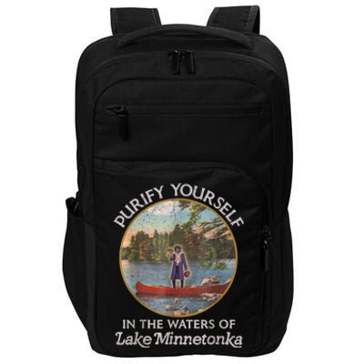 Vintage Purify Yourself In The Waters Of Lake Minnetonka Impact Tech Backpack