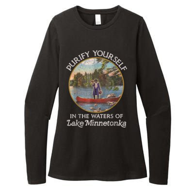 Vintage Purify Yourself In The Waters Of Lake Minnetonka Womens CVC Long Sleeve Shirt