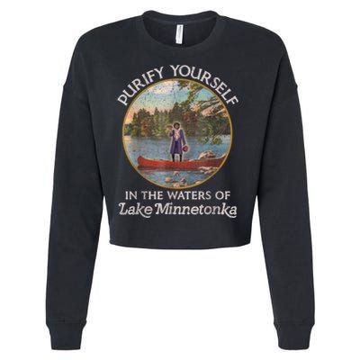Vintage Purify Yourself In The Waters Of Lake Minnetonka Cropped Pullover Crew