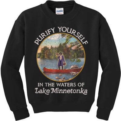 Vintage Purify Yourself In The Waters Of Lake Minnetonka Kids Sweatshirt