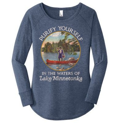 Vintage Purify Yourself In The Waters Of Lake Minnetonka Women's Perfect Tri Tunic Long Sleeve Shirt