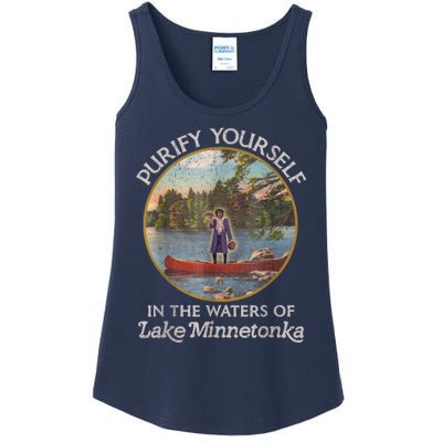 Vintage Purify Yourself In The Waters Of Lake Minnetonka Ladies Essential Tank