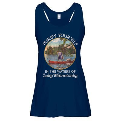 Vintage Purify Yourself In The Waters Of Lake Minnetonka Ladies Essential Flowy Tank